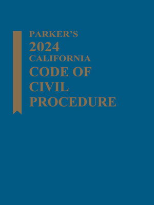 cover image of Parker's California Code of Civil Procedure